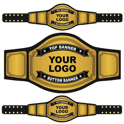 Custom Championship Belt, Personalized Wrestling Side plates, Leather Strap
