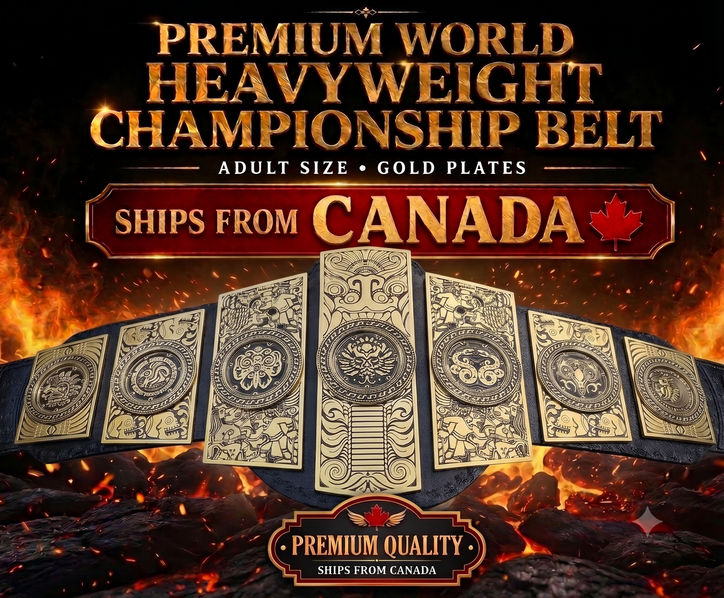 Lucha Underground Gift of GOD Championship Replica Belt Adult Size 4MM thick plates