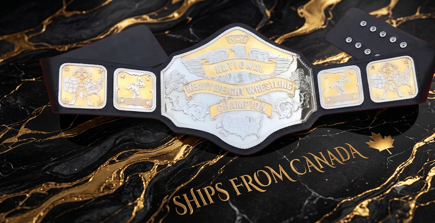 NWA National Heavyweight Wrestling Championship Replica Belt 4mm zinc