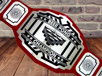 Beer Pong Championship Belt New Legend Model High quality Metal plates hand crafted Adult size man cave