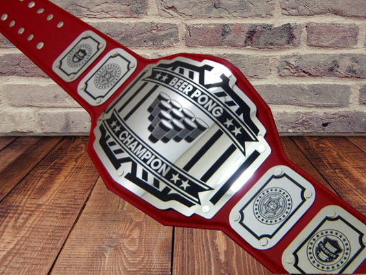 Beer Pong Championship Belt New Legend Model High quality Metal plates hand crafted Adult size man cave
