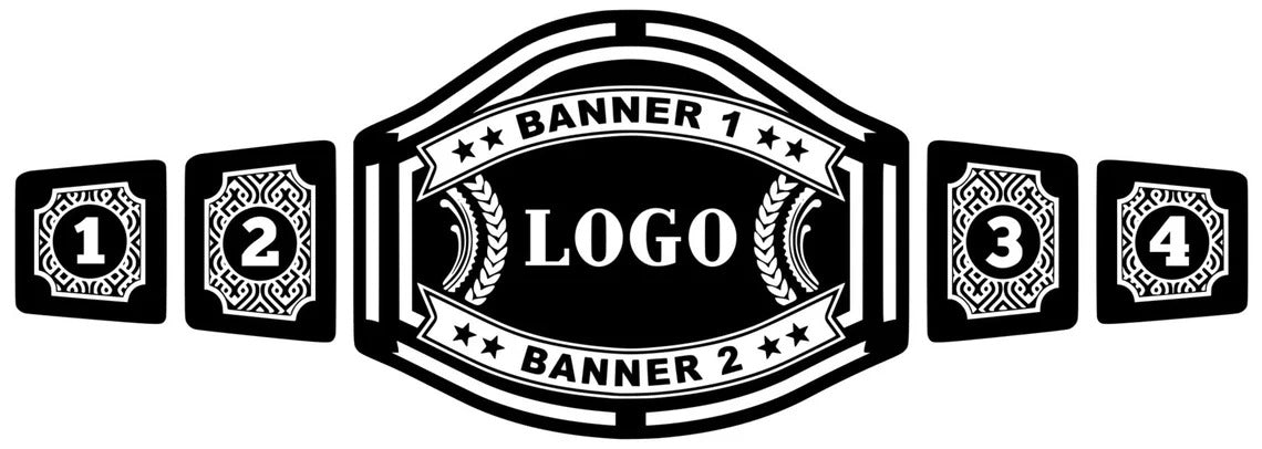 Custom Championship Title Belt Avenger model adult size metal plates personalized customized award trophy wrestling bold black engraving 2