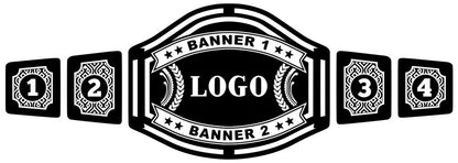 Custom Championship Title Belt Avenger model adult size metal plates personalized customized award trophy wrestling bold black engraving 2