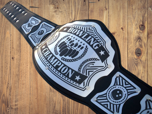Bowling Champion Championship Title Belt Handcrafted  Metal plates Adult Size wwf wcw nwo roh ecw wwe pioneer model