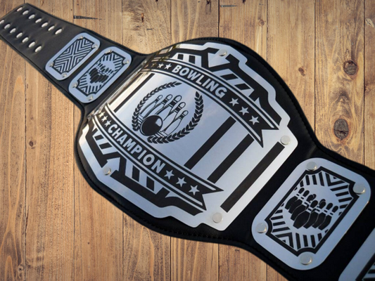 Bowling Champion Championship Title Belt Handcrafted Metal plates Adult Size wwf wcw nwo roh ecw wwe legend model