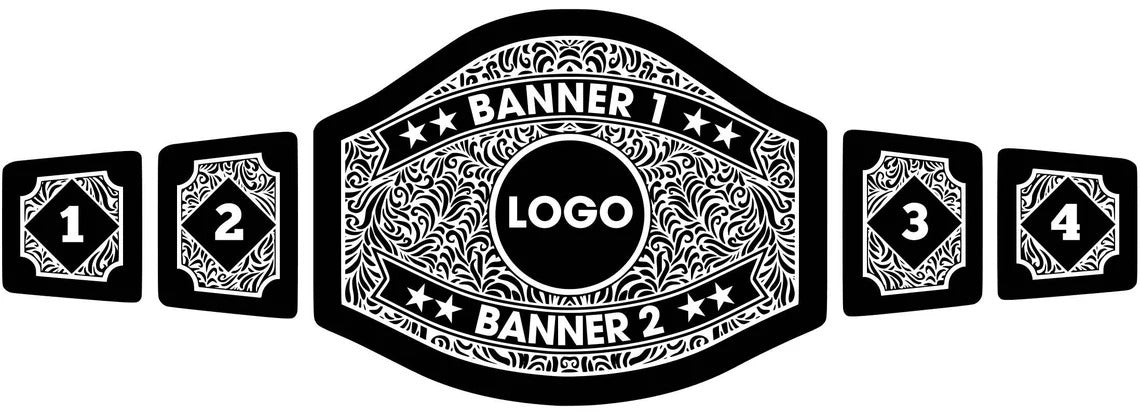 Custom Championship Title Belt Avenger model adult size metal plates personalized customized award trophy wrestling bold black engraving