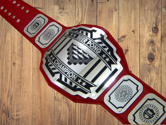 Beer Pong championship Belt New Legend Model High quality Metal plates hand crafted Adult size man cave