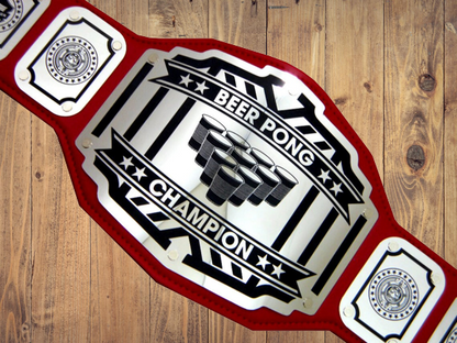 Beer Pong championship Belt New Legend Model High quality Metal plates hand crafted Adult size man cave