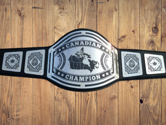 Canadian Championship Title Belt Avenger Model Metal Plates Adult  trophy Canada wrestling north america