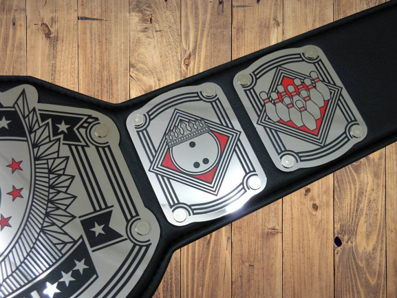 Bowling Championship champion Belt Emperor Series Adult Sized High Quality Metal Plates color wrestling games pins pin
