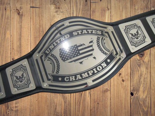 United State Championship Title Belt U.S. Avenger Model Metal Plates Adult Size