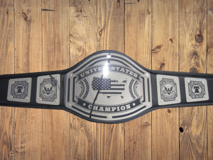 United State Championship Title Belt U.S. Avenger Model Metal Plates Adult Size