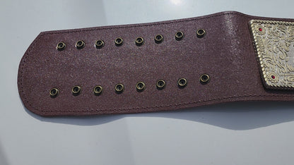 BIG GOLD World Heavyweight Championship Wrestling Belt Adult 6MM Zinc Dual Plate